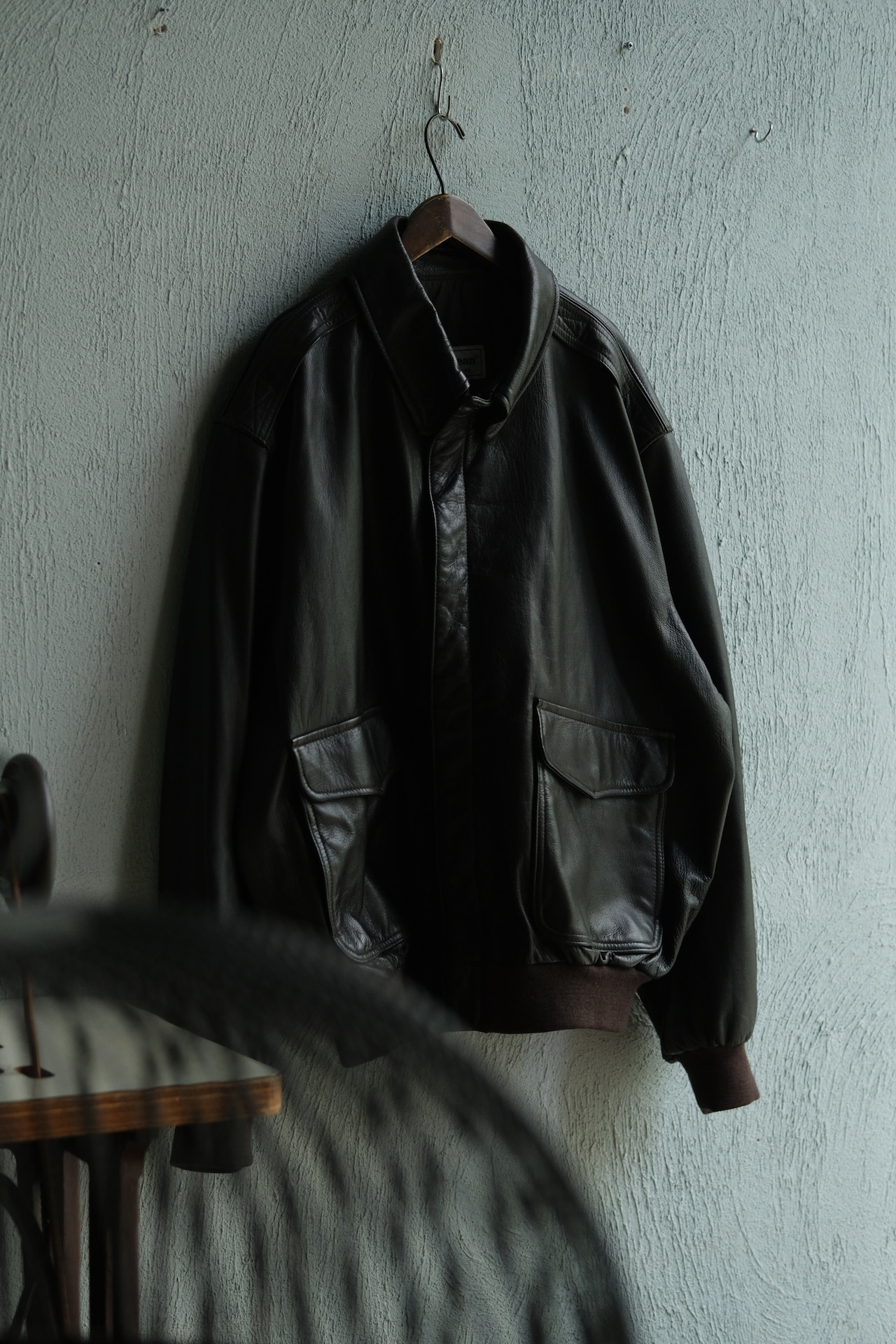 90's "L.L.BEAN" A-2 type leather jacket