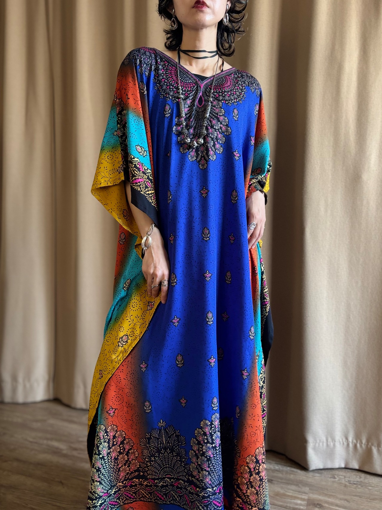 vibrant ethnic print import dress-5149-8