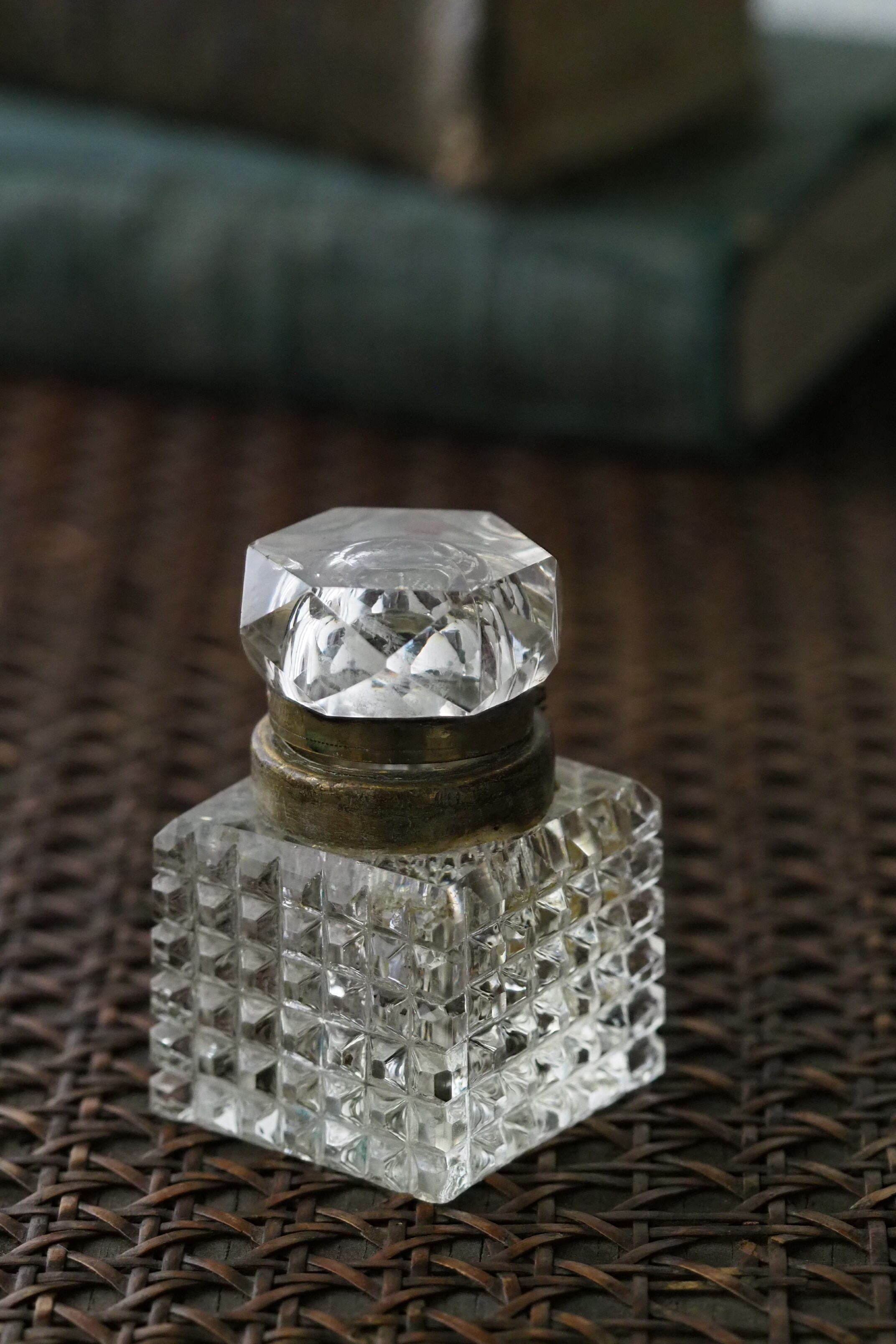 カットガラスインクボトル-antique glass ink bottle | アンティーク