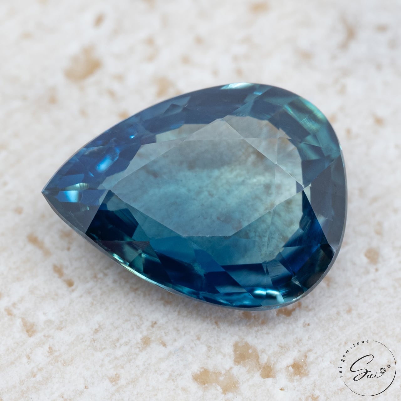 天然【非加熱】サファイア・グリーンブルー 1.03ct GLC簡易鑑別
