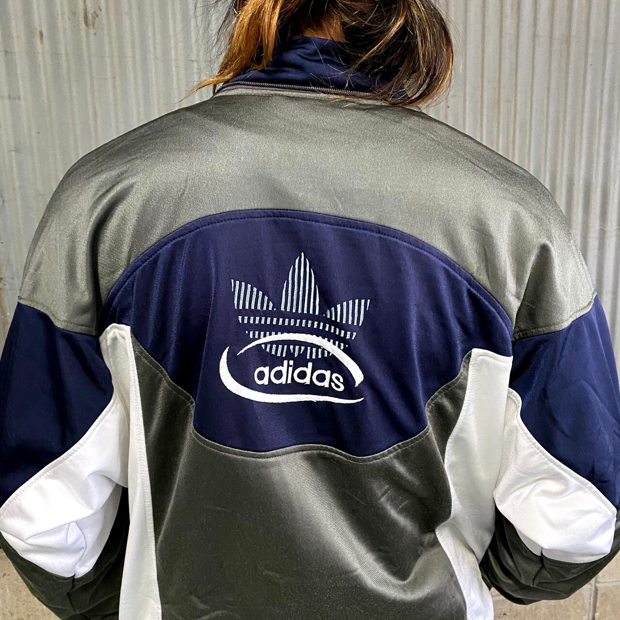 90年代 adidas アディダス トレフォイルロゴ バックロゴ刺繍 トラック 