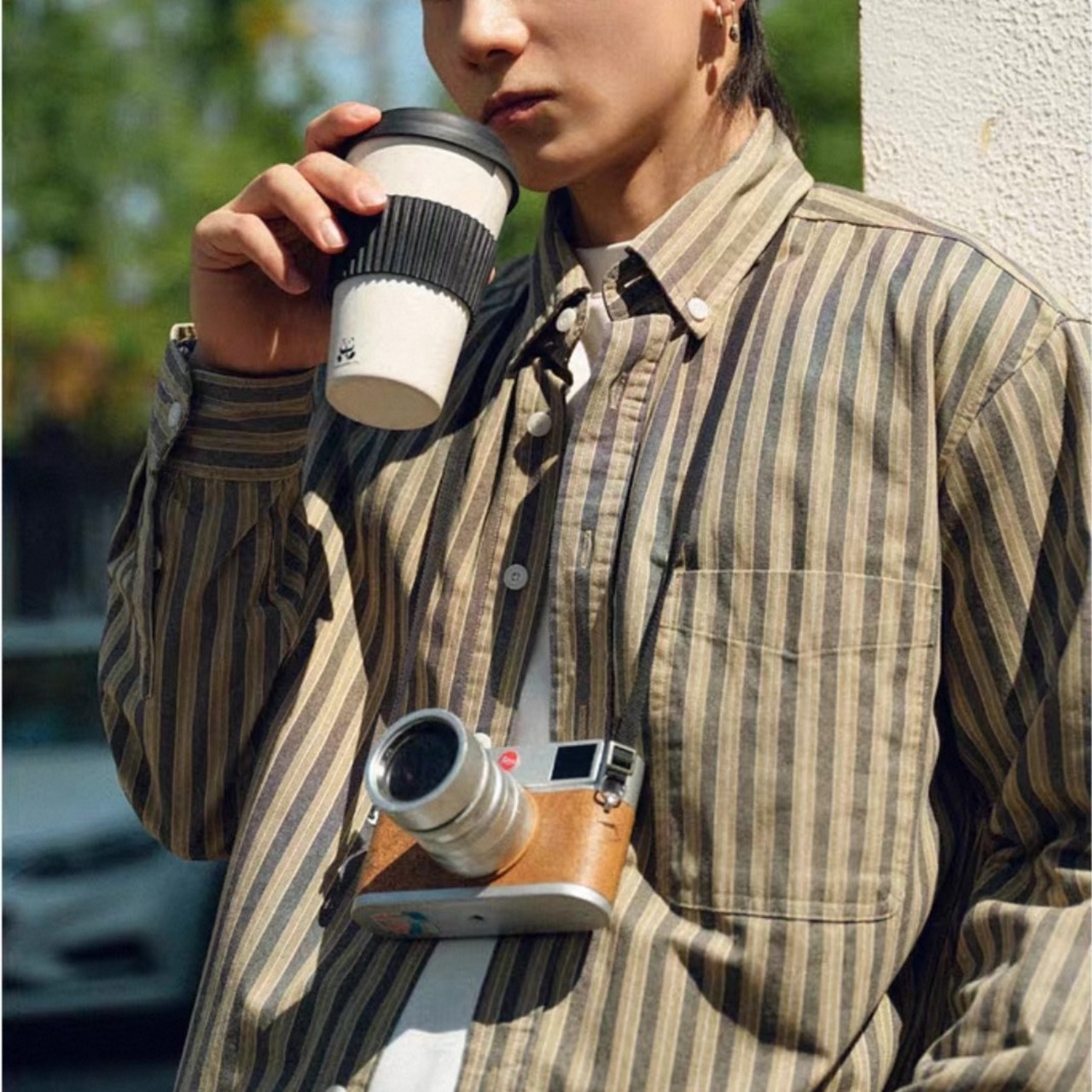 Vertical stripe button shirt 1352 - 2