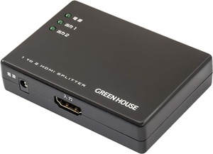 グリーンハウス 4K2K HDMI分配器 スプリッター 1入力2出力