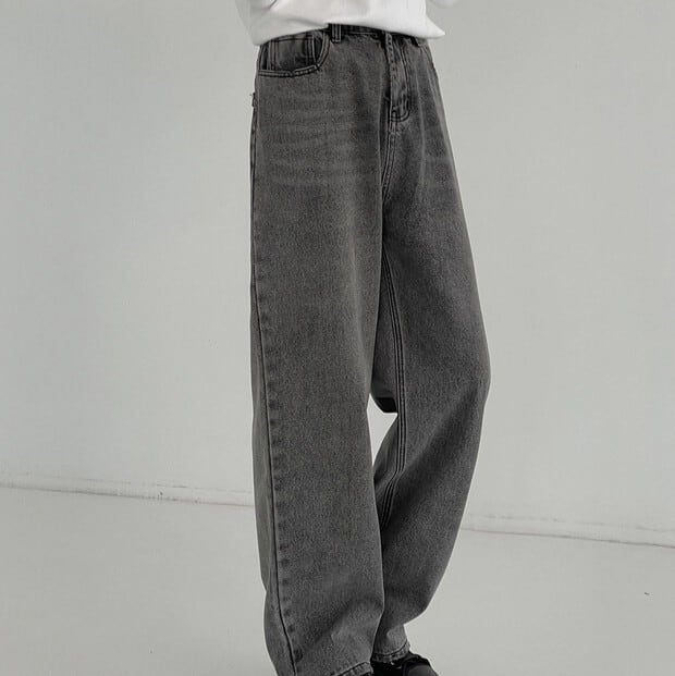 Mfpen グレー デニム ワイドパンツ Jeans – mfpen