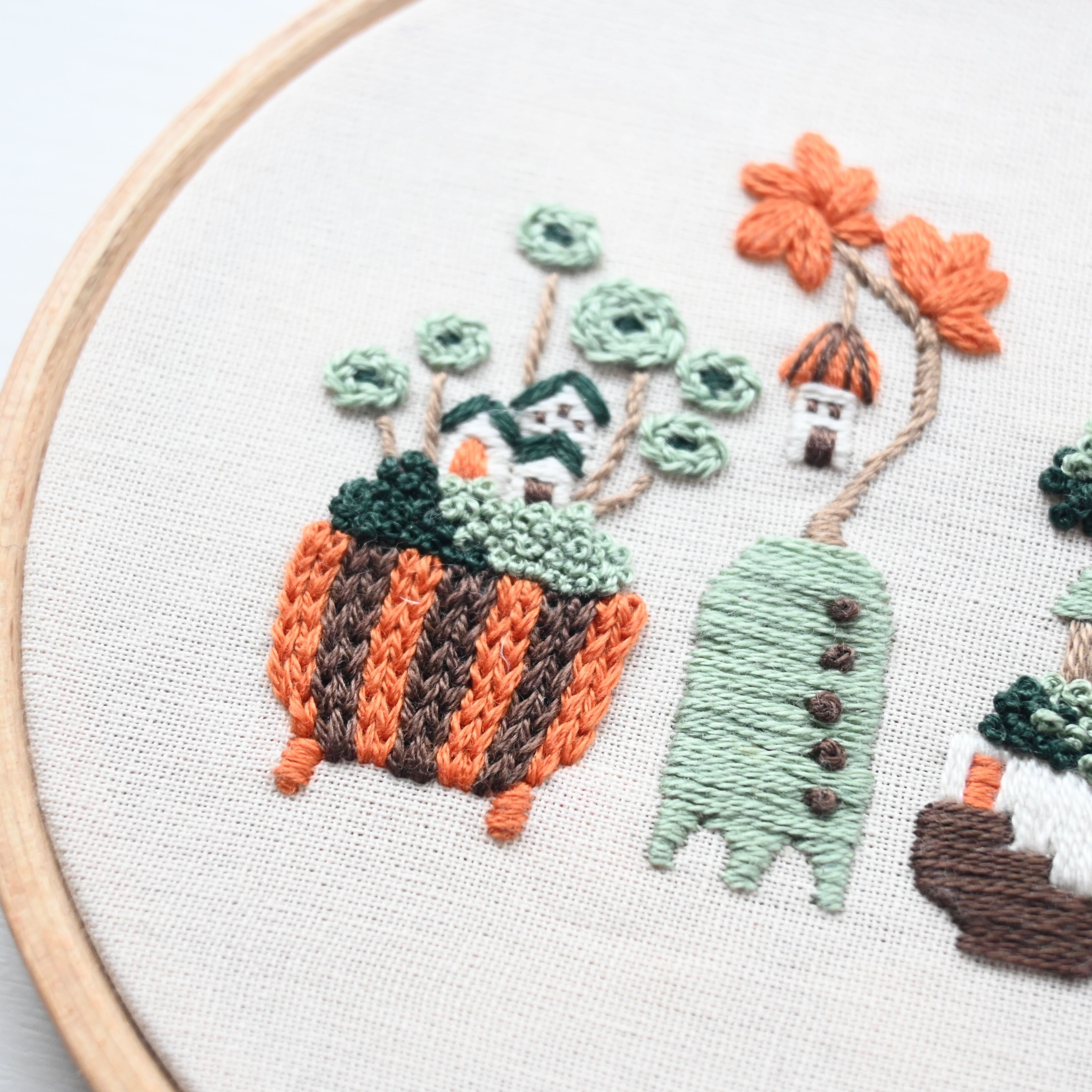刺繍&雑貨 刺繍キット 緑の文明より「盆栽街植物」《空想街雑貨店》 | 空想街雑貨店