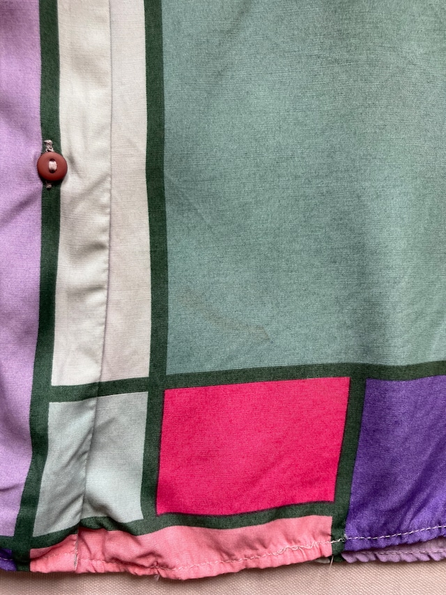 Made in Italy UNITED COLORS OF BENETTON Pattern Shirt／S size