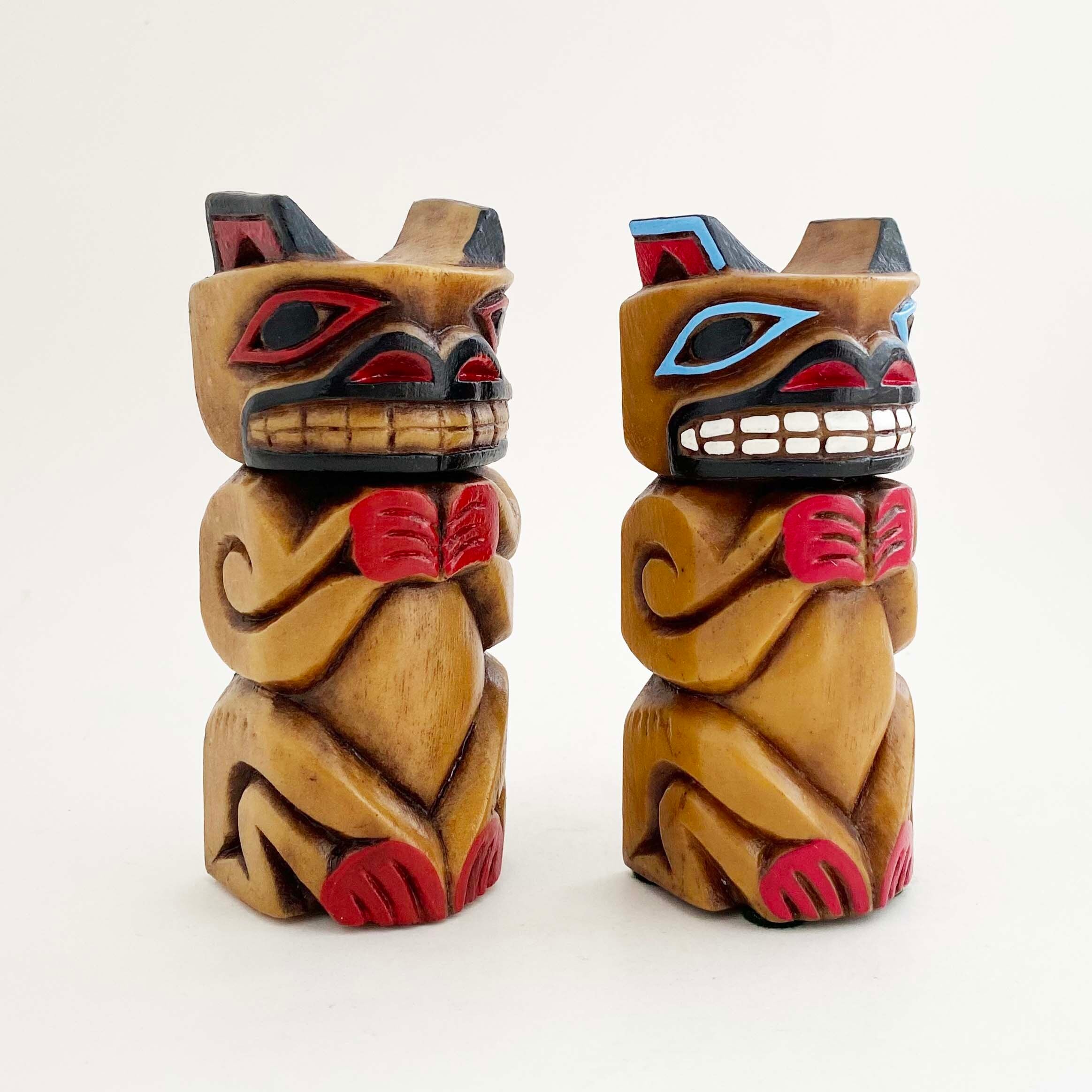 ヴィンテージ・トーテムポール（熊12cm）