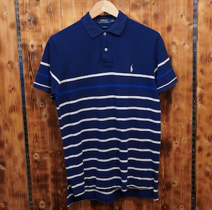 ralphlauren custom fit ボーダー ポロシャツ M/ラルフローレン