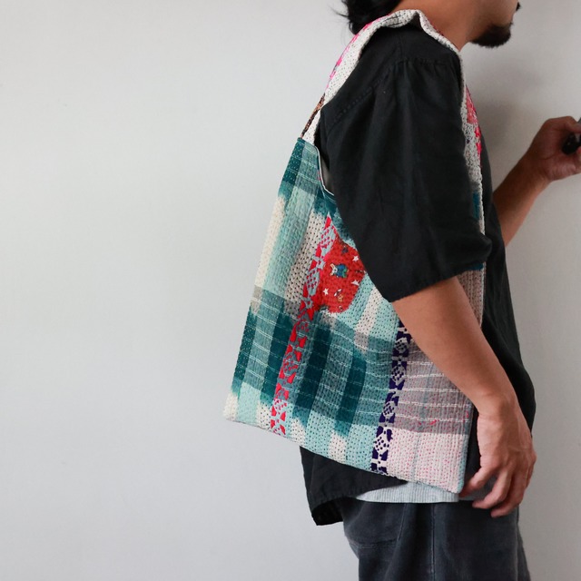 Hagi / Vintage Quilt - One Handle Bag - M #98