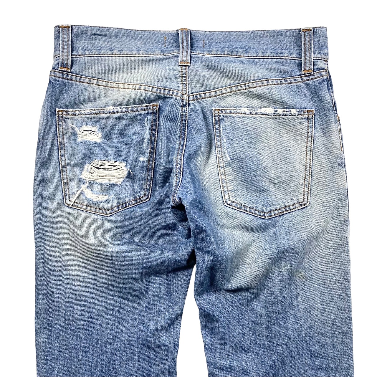 DOLCE&GABBANA damaged denim pants