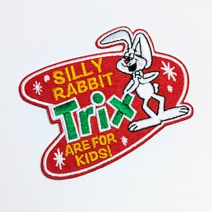 送料無料! ★刺繍アイロンワッペン★【 Trix Rabbit(トリックス・ラビット)】ゼネラル・ミルズ / ワッペン / PATCH〚アメリカン雑貨 アメトイ〛