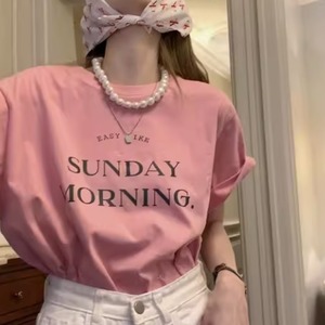 “sunday morning”letter T-shirts　＜t10045869＞