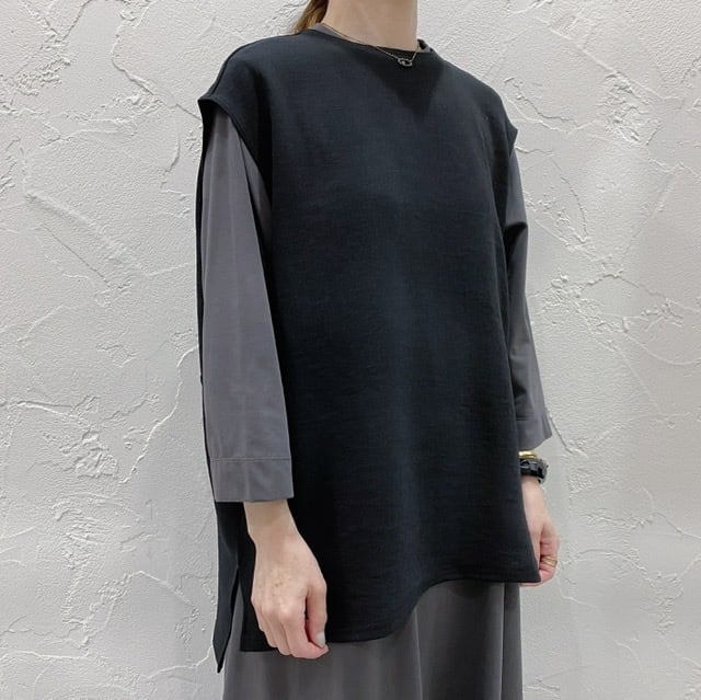 mizuiroind クルーネックワイドベスト mizuiro ind クルーネックワイドベスト | CoCo Cuore