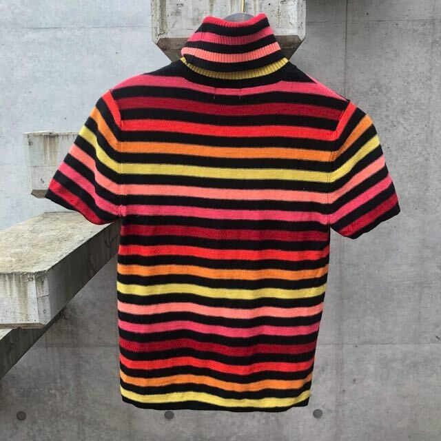 SONIA RYKIEL ソニアリキエル 半袖タートルニット マフラー付き マルチ 