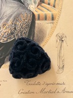 Japanese Vintage ボタン 39mm button ベルベットボタン ブラック 三角 デッドストック アクセサリーパーツ 装飾材 カルトナージュ