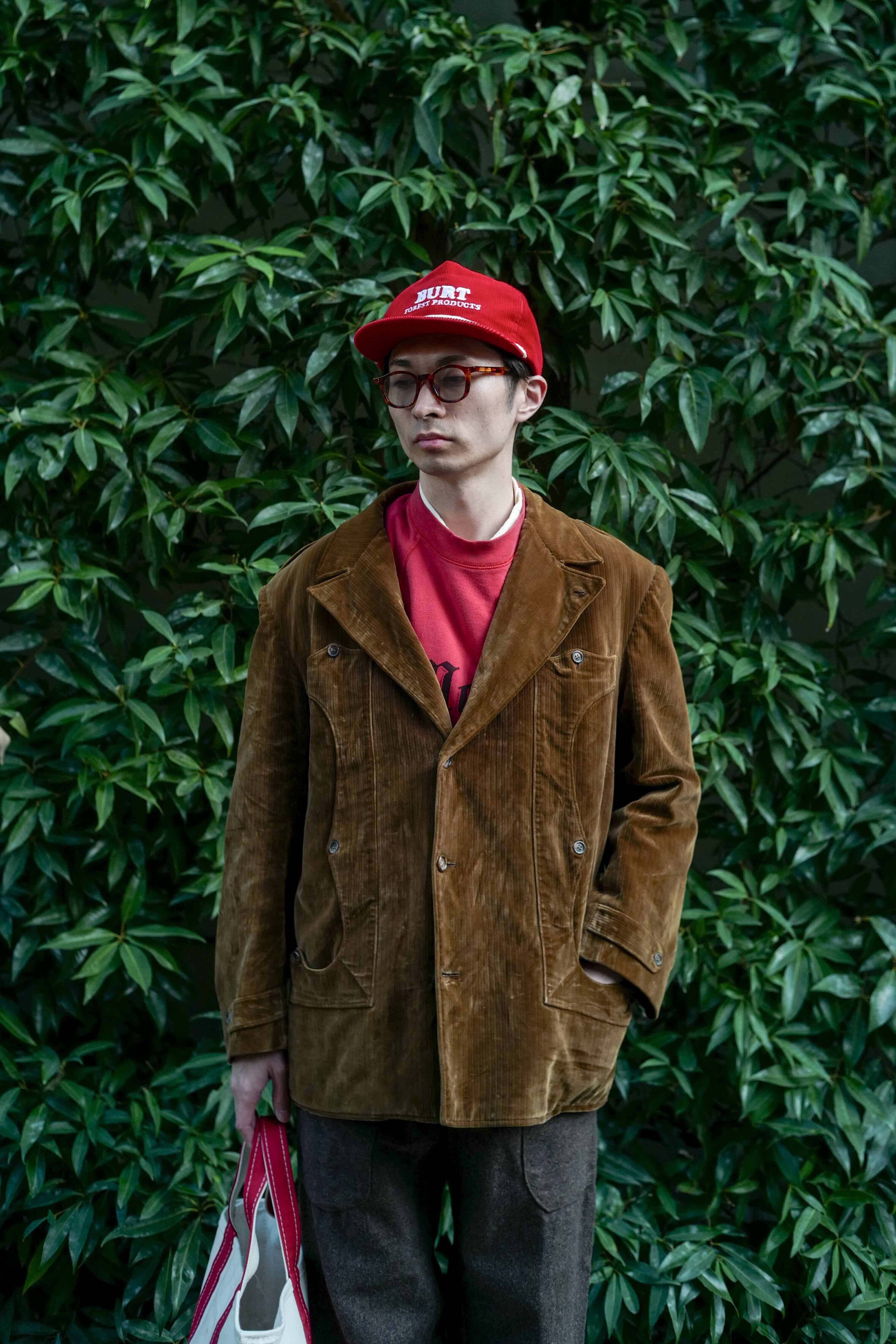 1930s フランス コルシカンデザインのコットンベルベットハンティング  