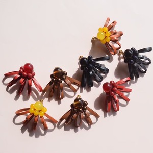 leather pierce/earring   《Sucre》5colors