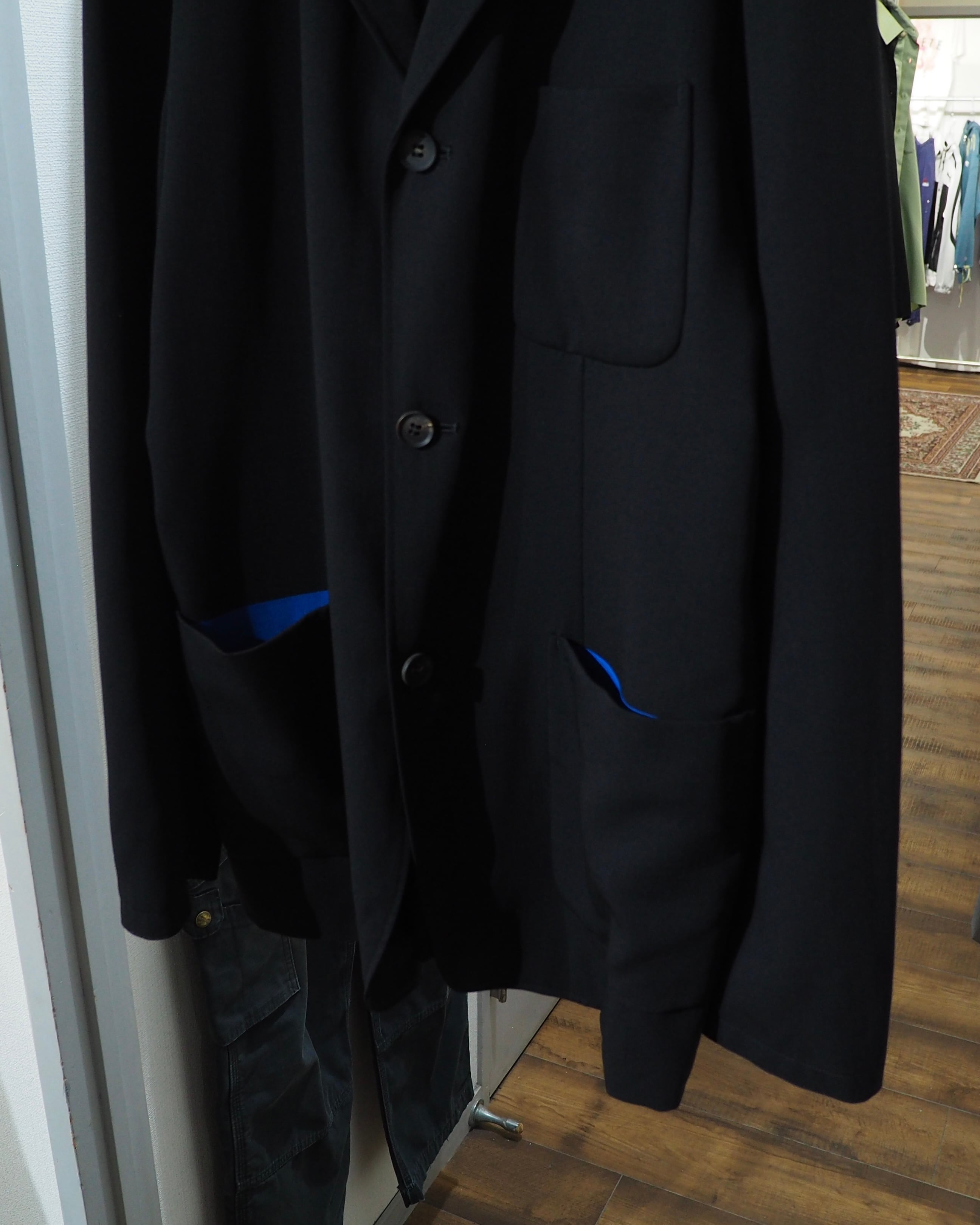 2000s ” sec ” Beautiful Light Blue switching Tailored jacket