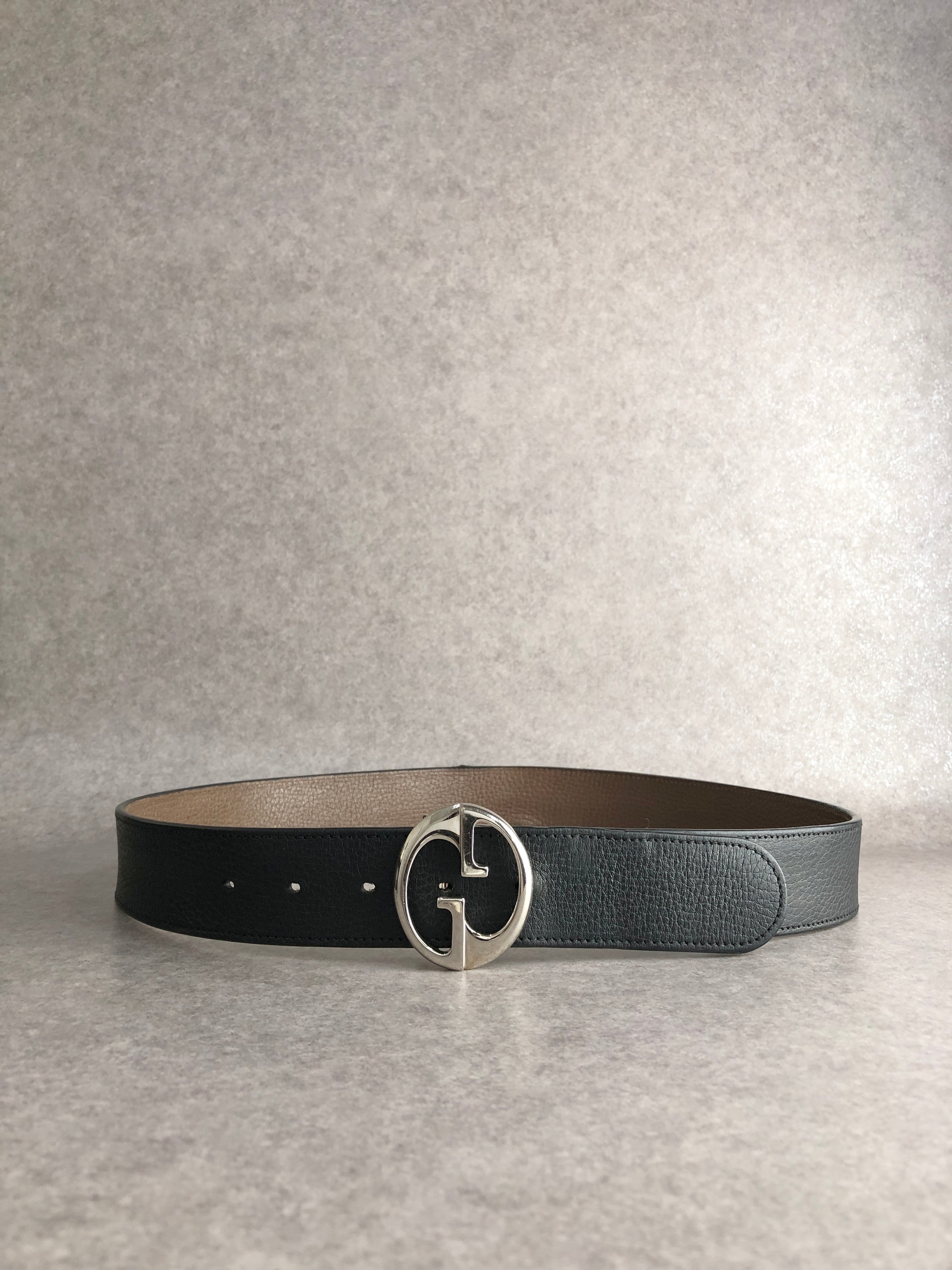GUCCI グッチ ベルト ブラウン GGモチーフ レザー vintage