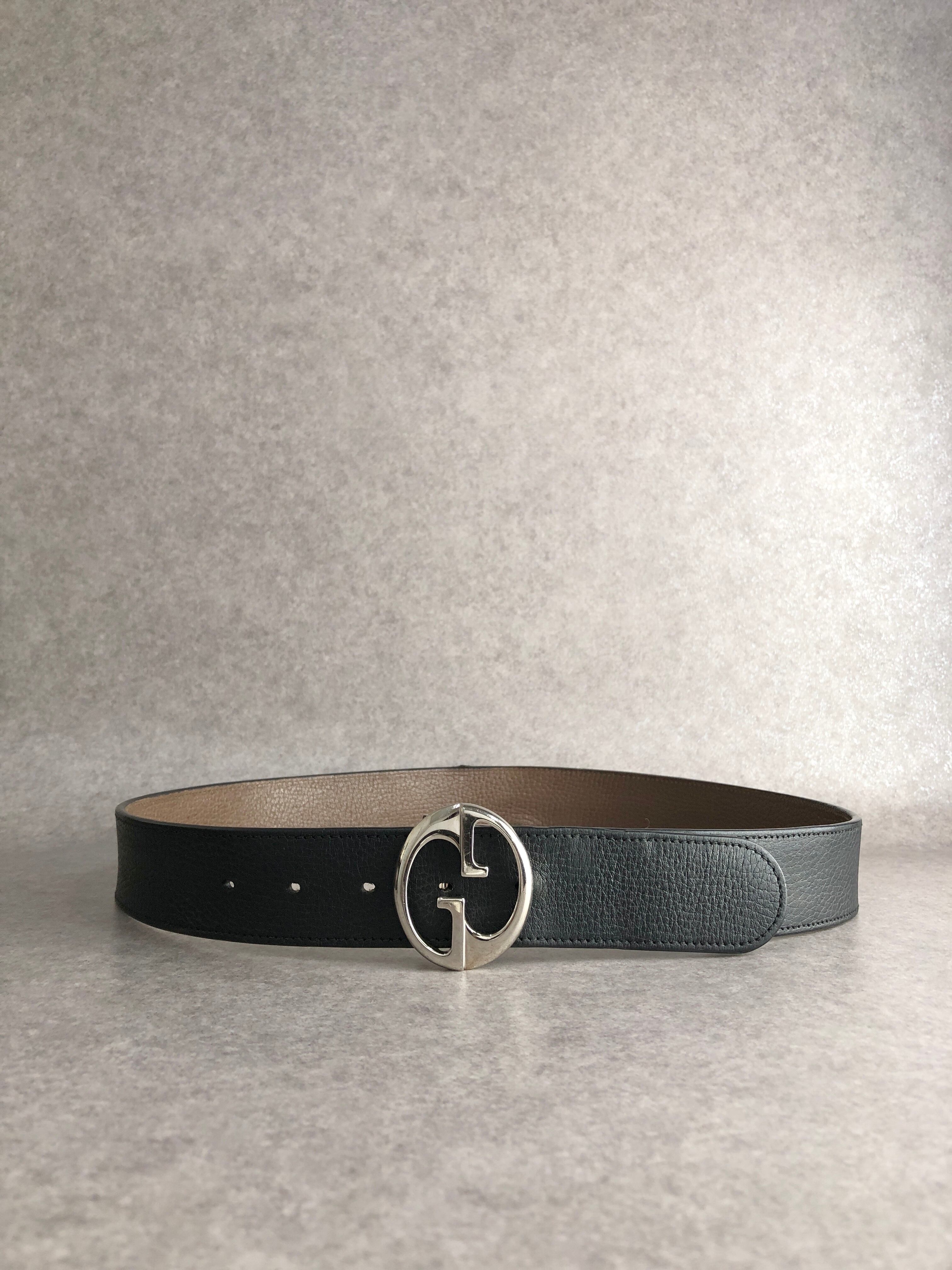 GUCCI グッチ ベルト ブラウン GGモチーフ レザー vintage ヴィンテージ オールド amt6we