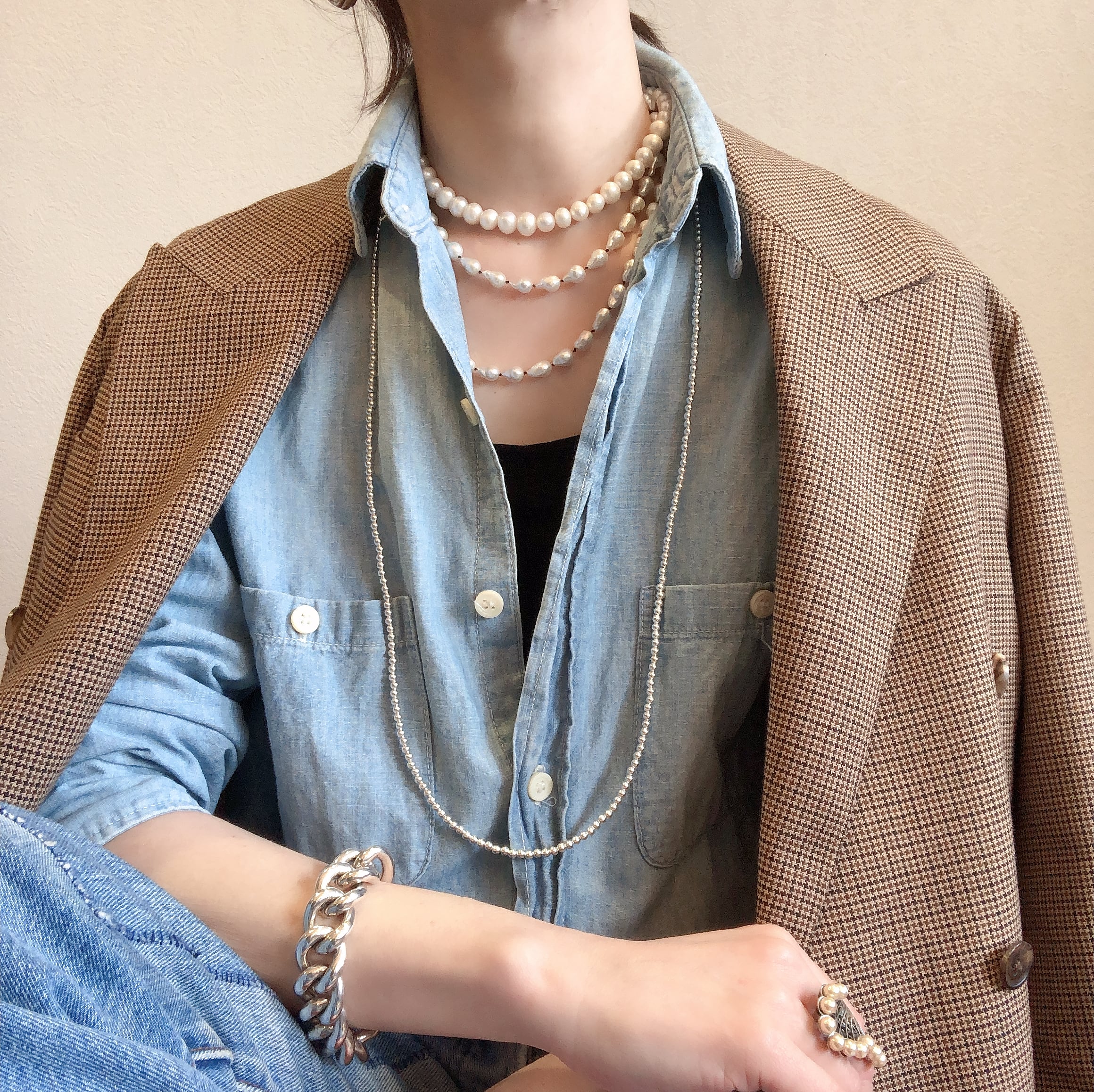 ビッグターコイズブレスレットB silver925ナバホパール | CHAINON