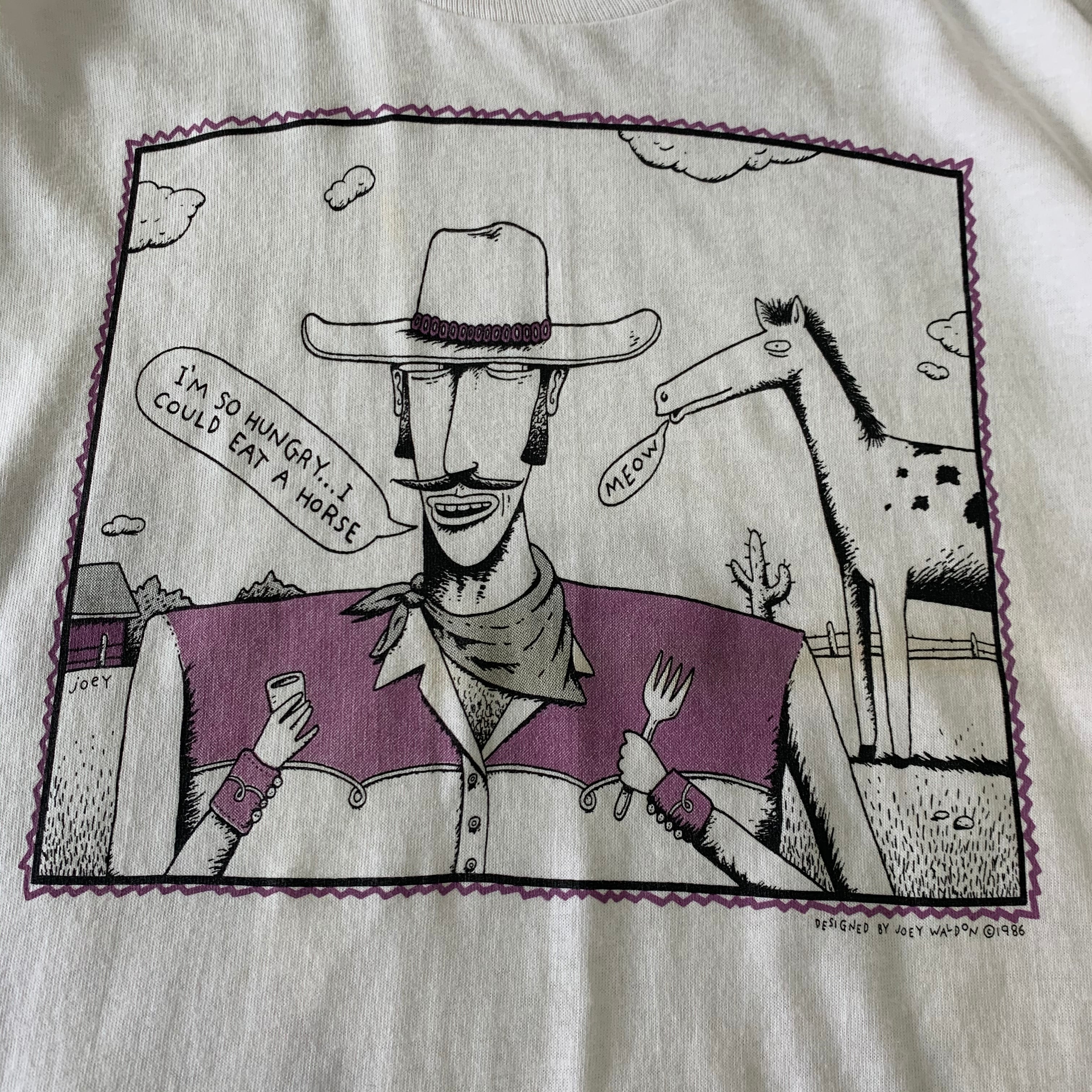 dead stock!!80s JOEY WALDON art T-shirt | What
