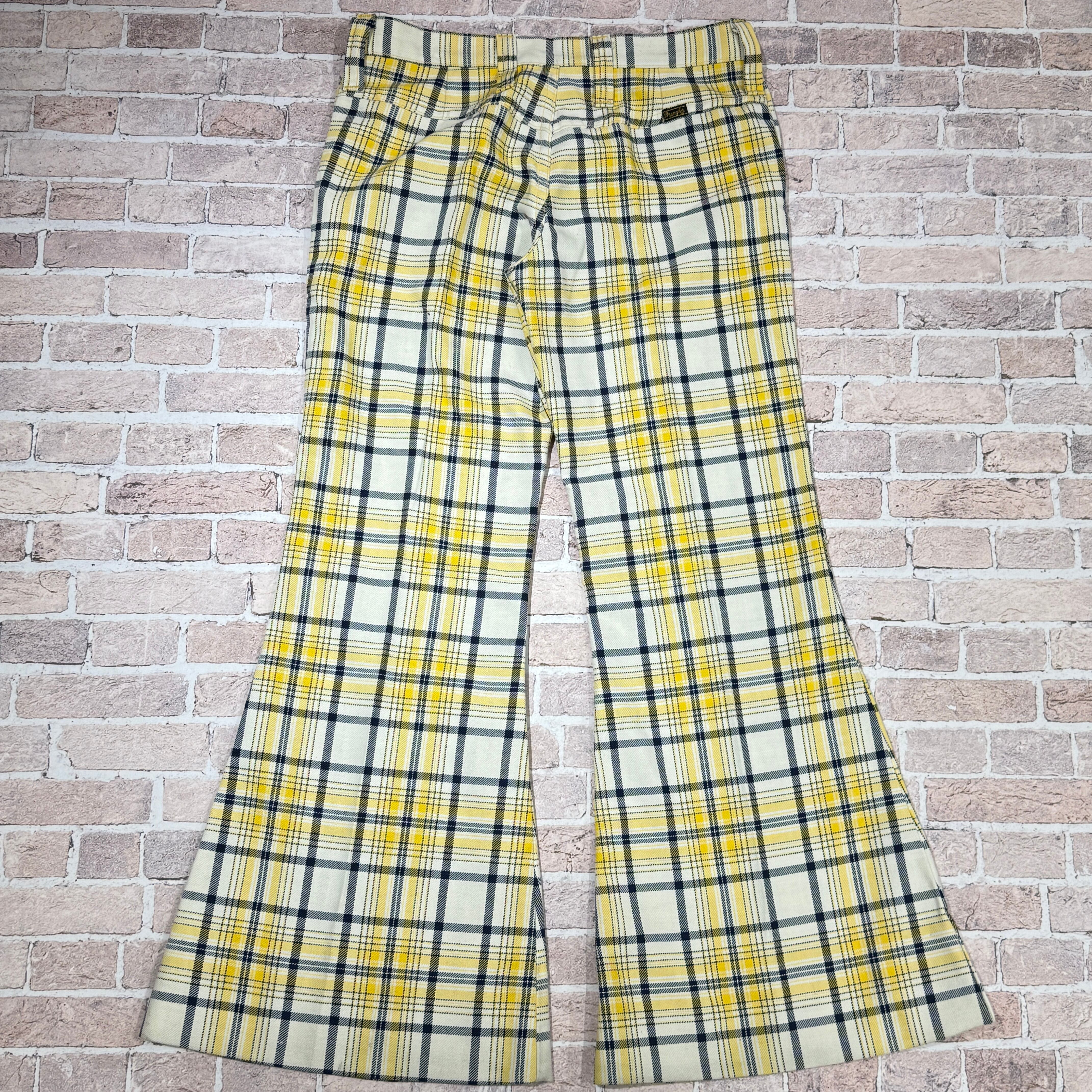 70s Wrangler vintage ベルボトム チェック 70年代 Wrangler ベルボトム チェック柄