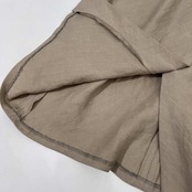 allegri アレグリ リネン100% ノースリーブ ロングワンピース カーキベージュ