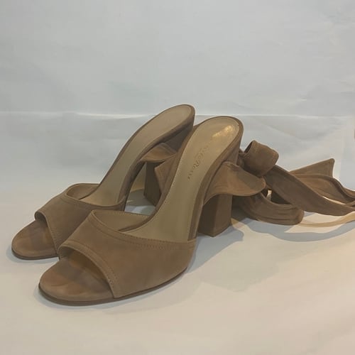 Gianvito Rossi ジャンヴィト ロッシ リボンサンダル ブラウン 37  