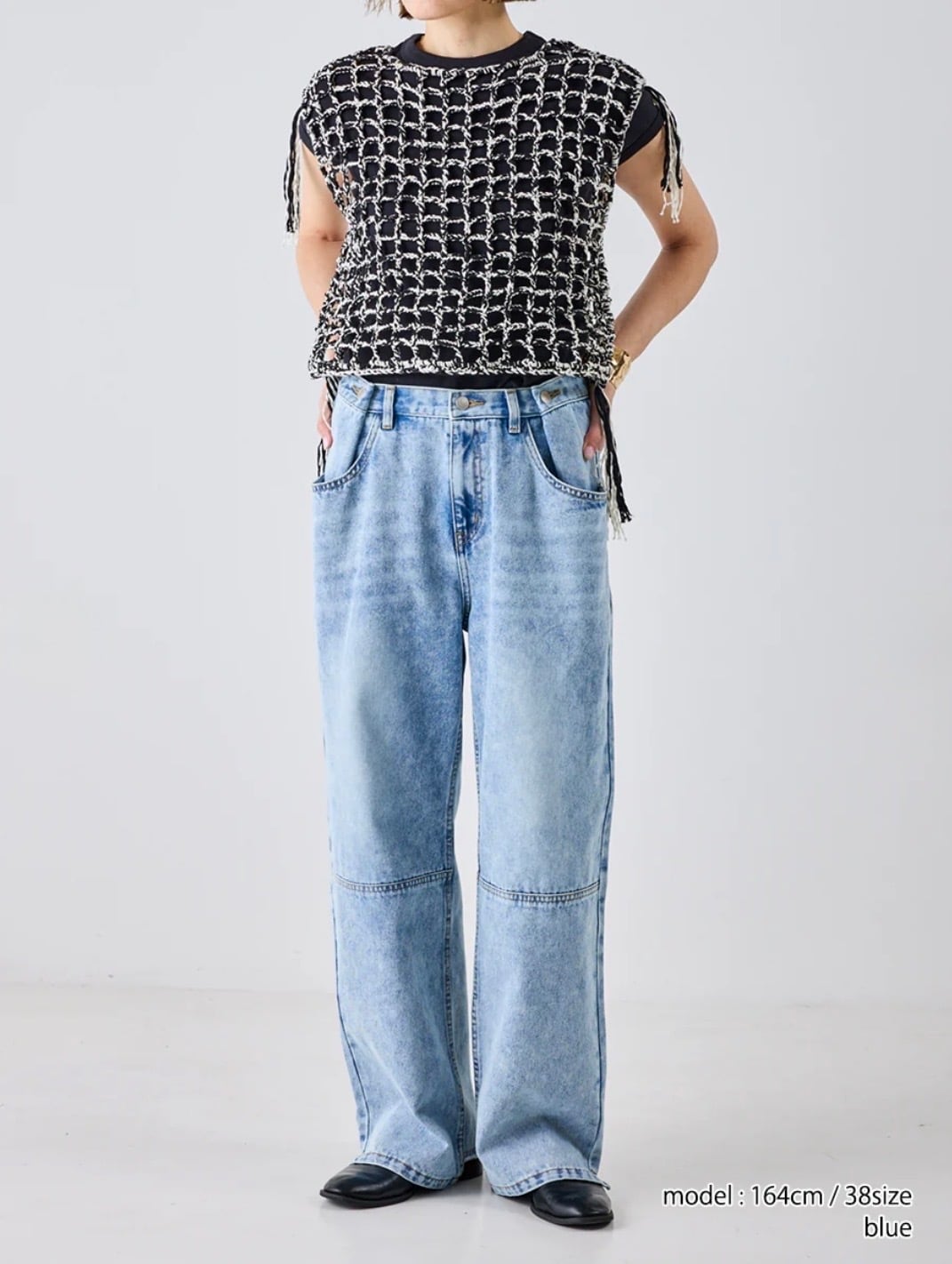 【新品YENN】YENN TUCK BELT DESIGN PANTS 38 YENN 】 TUCK BELT DENIM PANTS | valance 福井｜レディース セレクト