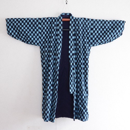 藍染着物ジャケット古着木綿絣ジャパンヴィンテージリメイク素材昭和 | indigo kimono jacket kasuri fabric cotton japan vintage