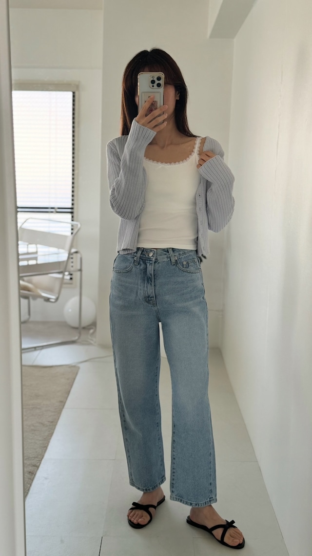 (即納) Fil. / Lace ribbon cup sleeveless