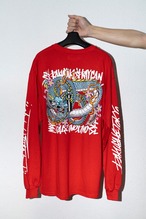 Rakugaki “DRAGON” Long Sleeve T-Shirts Red