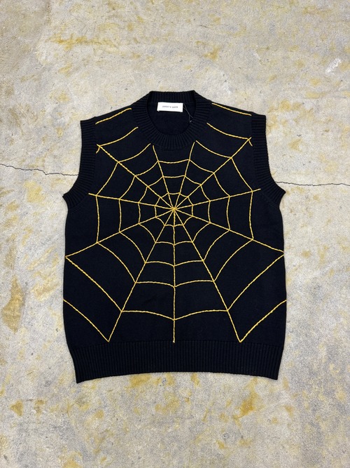 ERNEST W. BAKER | SPIDER WEB VEST | BLACK | HOWDAY