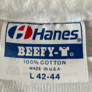 【Hanes】80s USA製 長袖 ロンT 袖プリント バックプリント A&M大学 カレッジ アメリカ古着