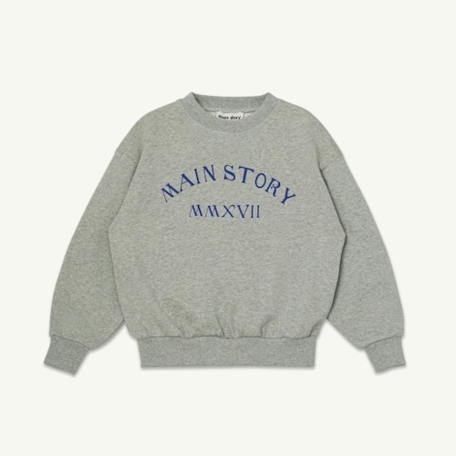 《main story 2026AW》Bubble Sweatshirt / Grey Melange