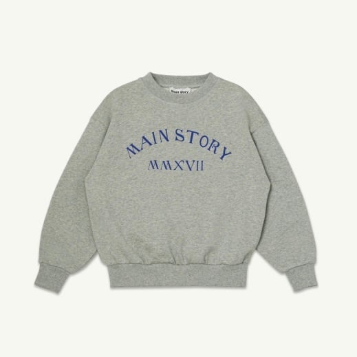 《main story 2026AW》Bubble Sweatshirt / Grey Melange