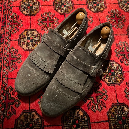 .CHURCH'S SHANGHAI SUEDE LEATHER MONK STRAP SHOES/チャーチシャンガイスウェードレザーモンクストラップシューズ 2000000019079