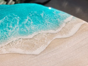 372.オーシャンレジンアート 横向きホヌ型パネル 小