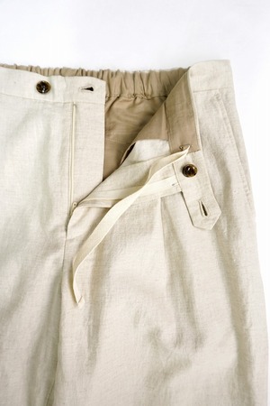 Linen Cotton Herringbone Trousers