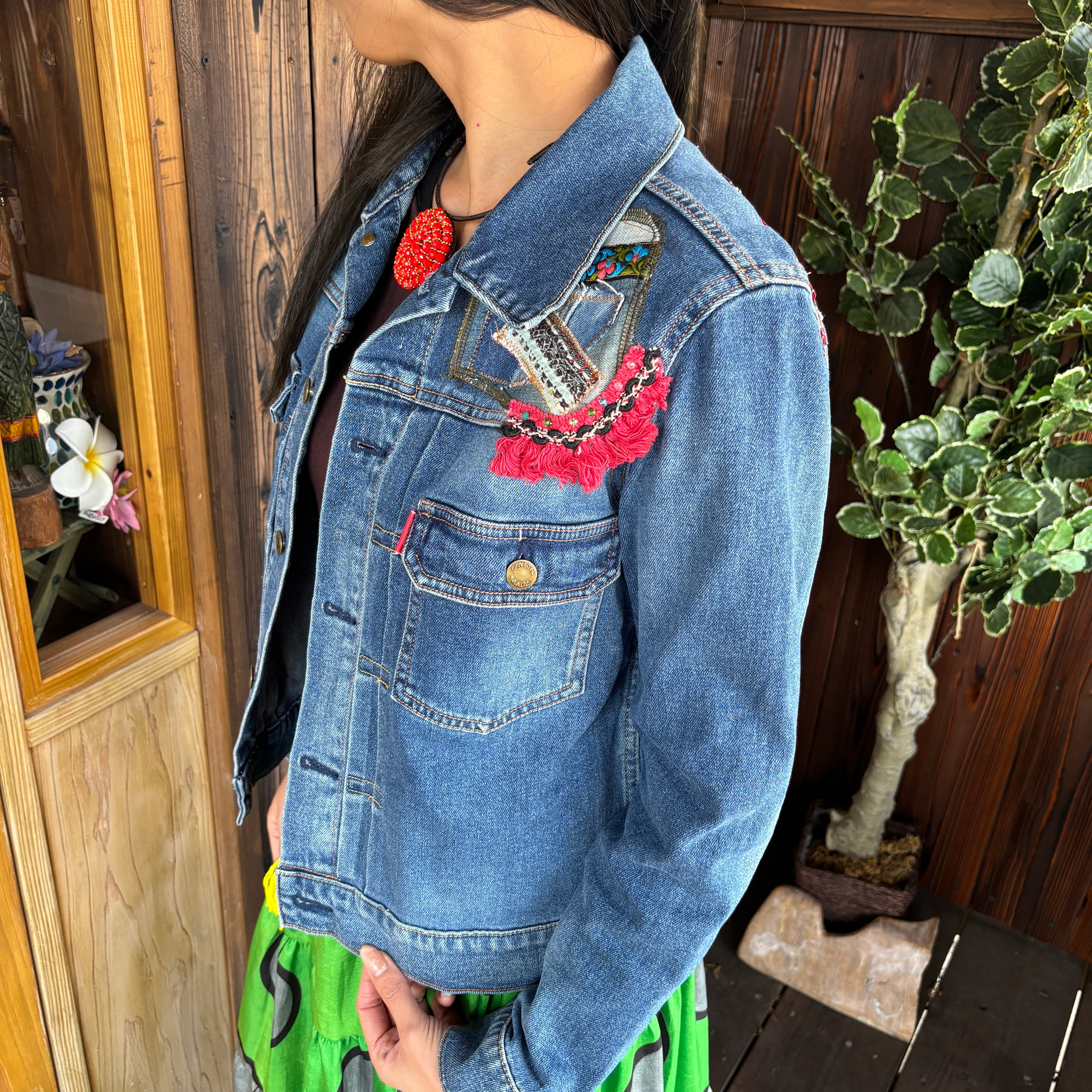 リメイクデニムカーロジージャン | アジアン雑貨ルチュ