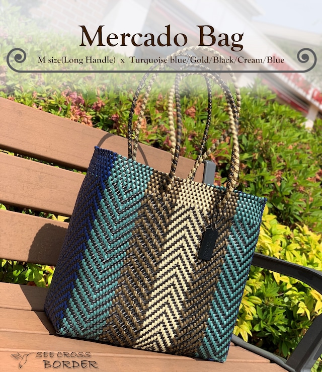 M Mercado Bag (Long handle) Gold/Black/Silver