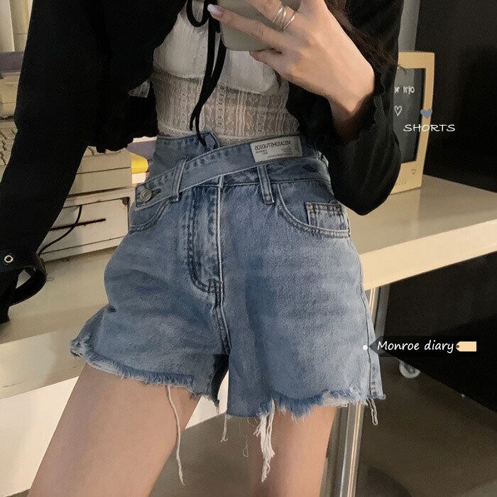 ショーツ サマーハイウェストウェスト薄手パンツ ルーズ 夏物 ブルマー モンロー22766507073