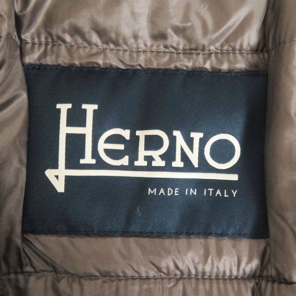 タグ付き 未使用 HERNO ヘルノ Aシェイプ サテン ダウンコート 42 