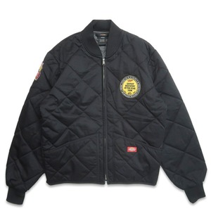 古着 ディッキーズ Dickies キルティング ワークブルゾン ジップアップジャケット ブラック 表記：M　gd407735n w51113