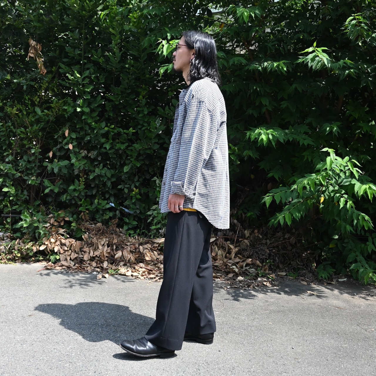 KUON / Single Pleated Belted Trousers