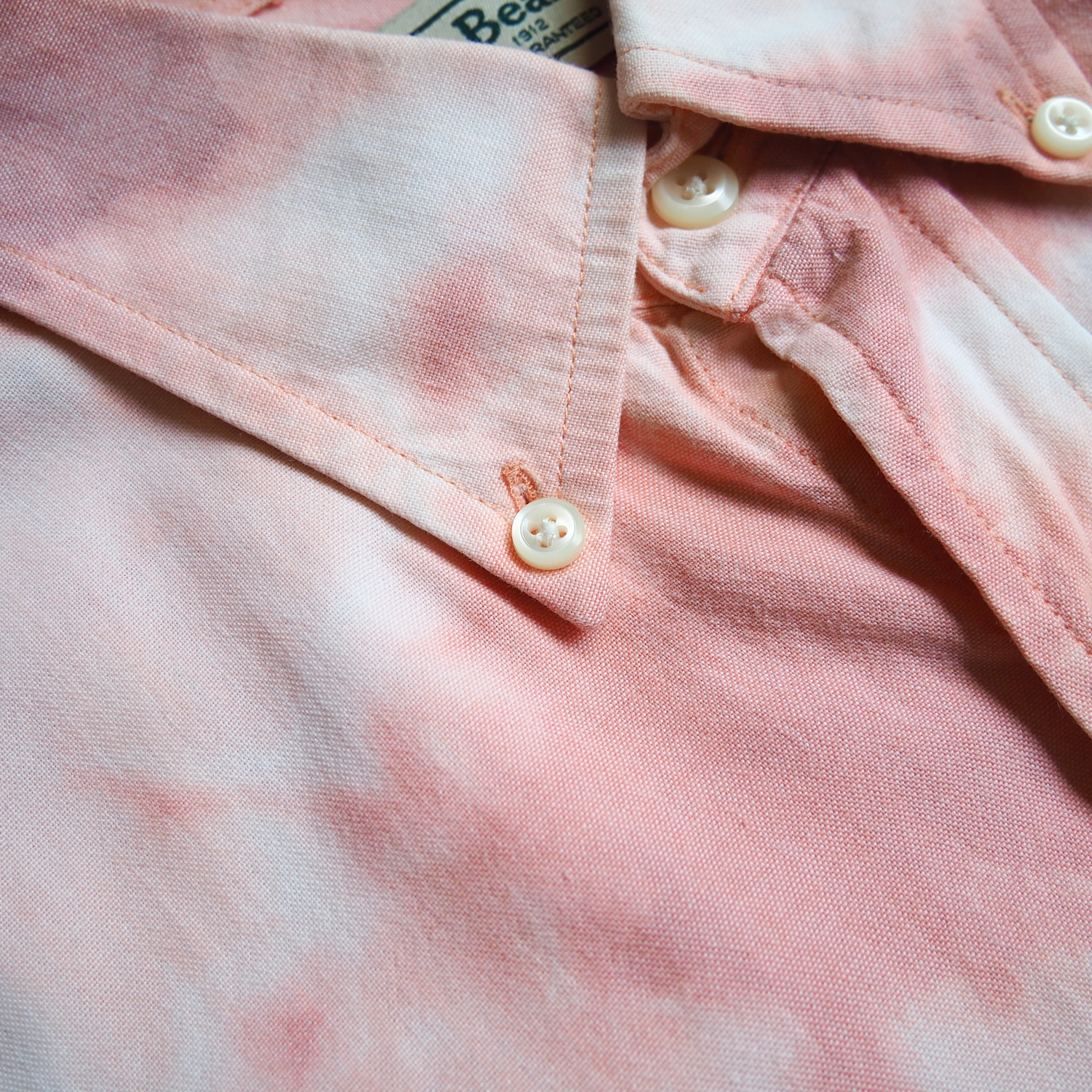 " L.L.Bean " Beautiful Flamingo pink Color Tie dye Over silhouette shirt