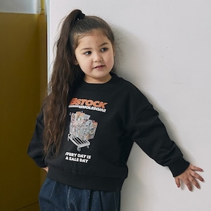 Boostock Wholesome Sweatshirt【110-160cm】Black