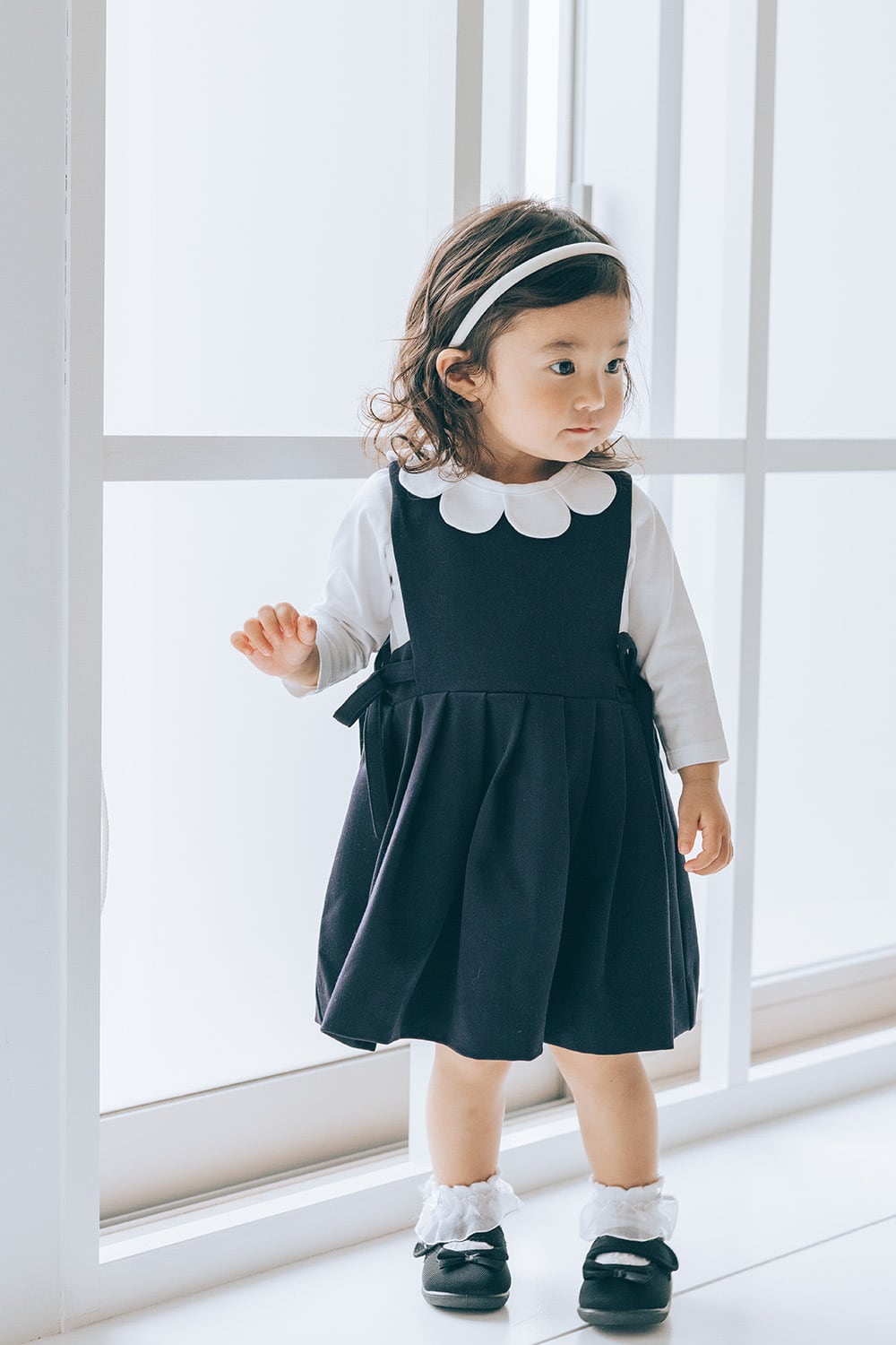 Coquette サイドリボンジャンパースカート&ブラウス120 セレモニー サイドリボンジャンパースカート<Navy> | Coquette