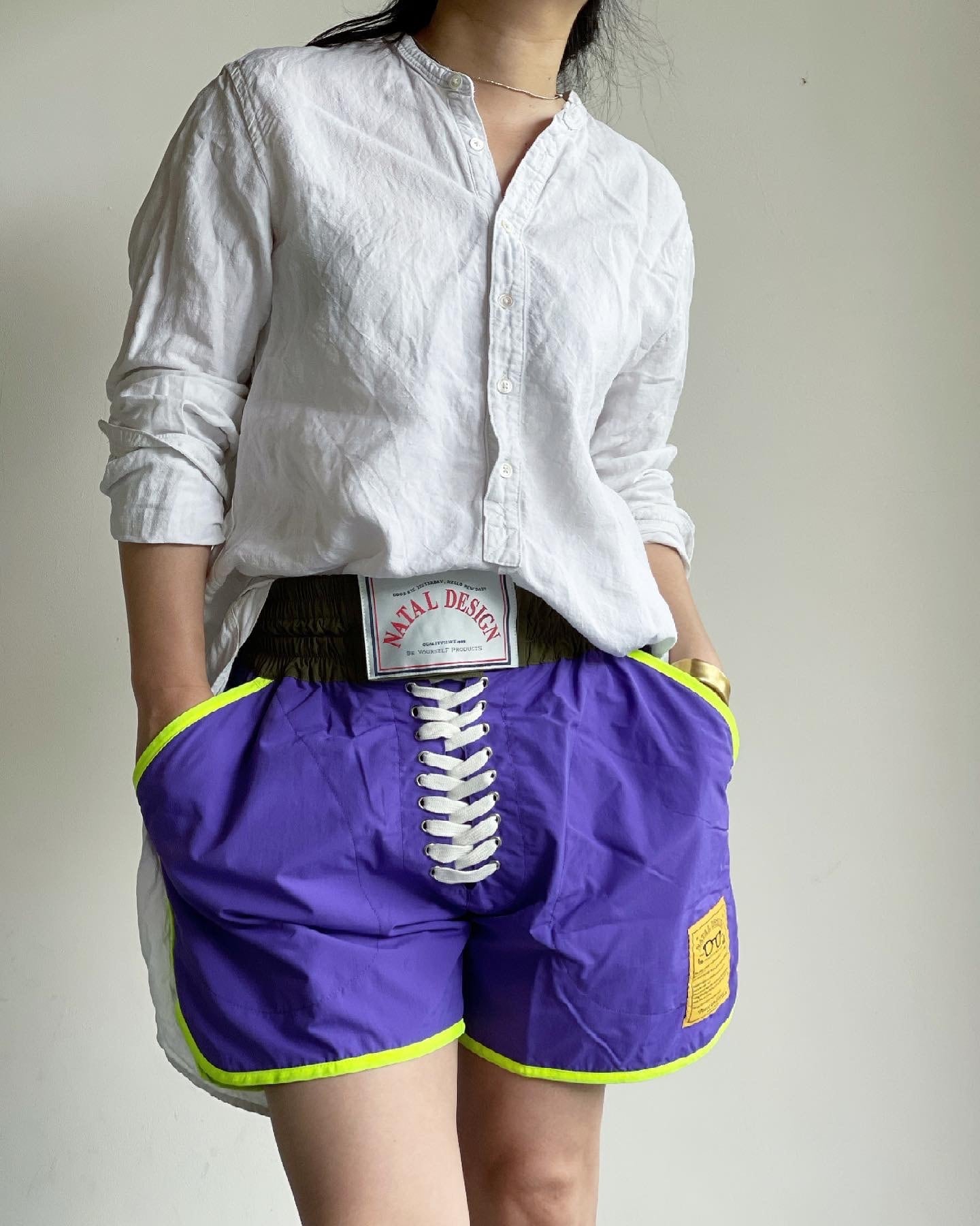 NATAL DESIGN】ROB SHORTS ロブショーツ パープル目立った汚れは